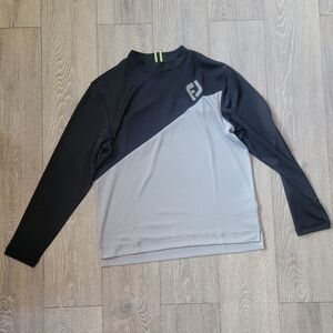 FootJoy Black and Gray Long Sleeve Shirt
